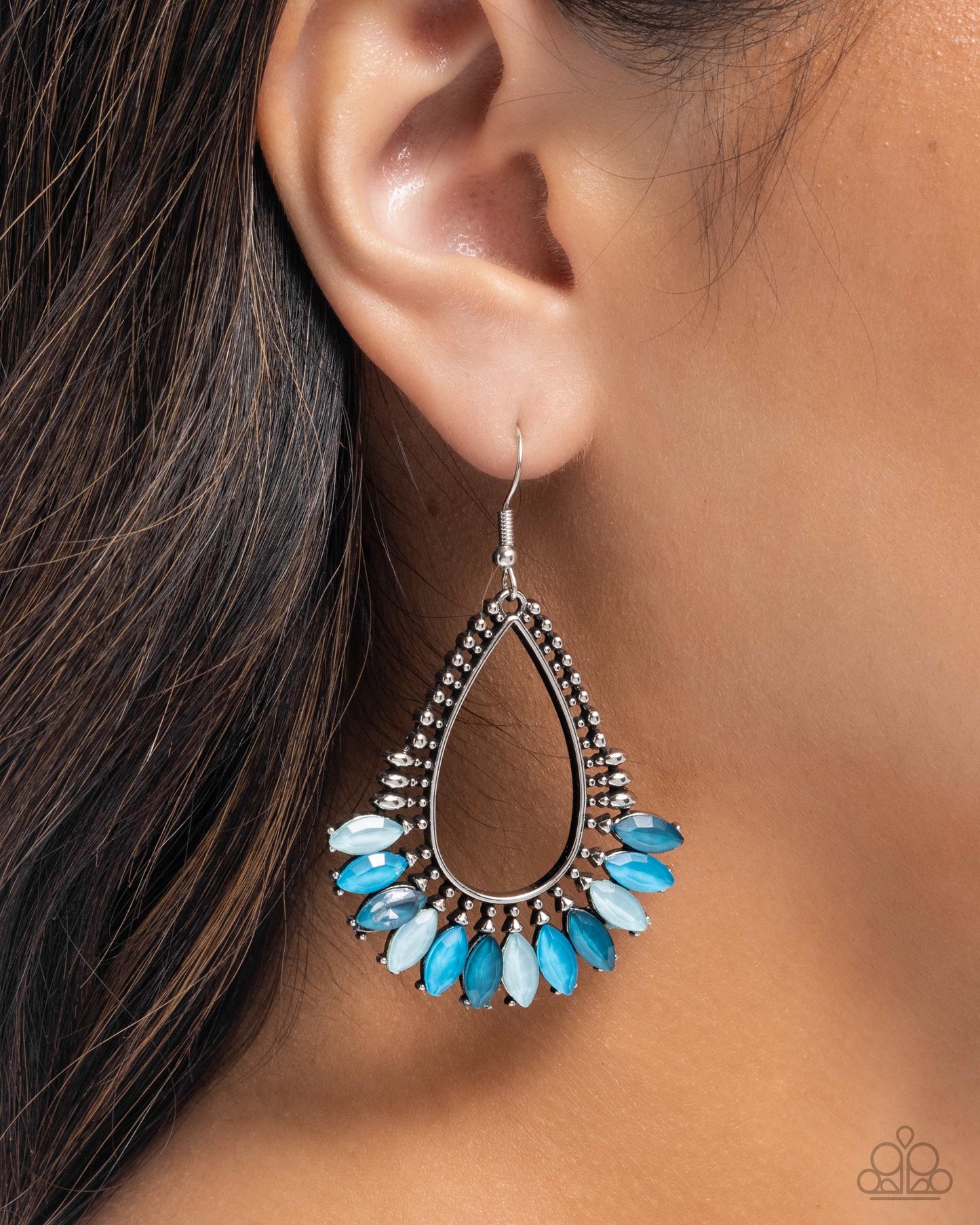 Pronged Pattern - Blue - Paparazzi Earring Image