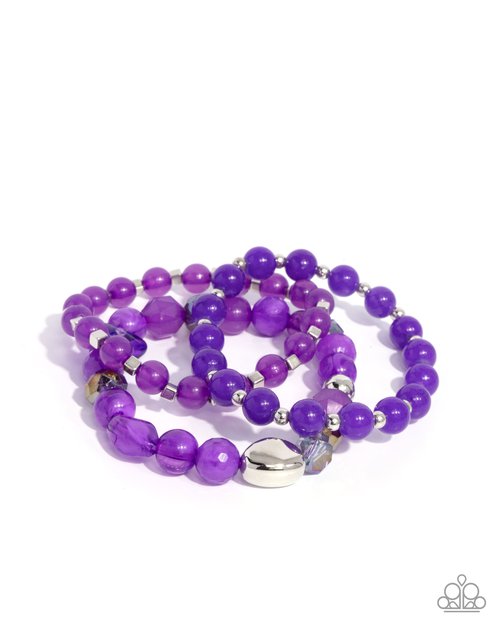 Breathtaking Beat - Purple - Paparazzi Bracelet Image