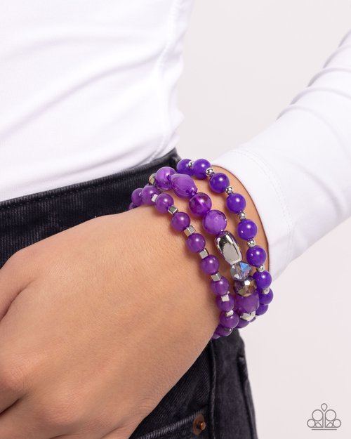 Breathtaking Beat - Purple - Paparazzi Bracelet Image