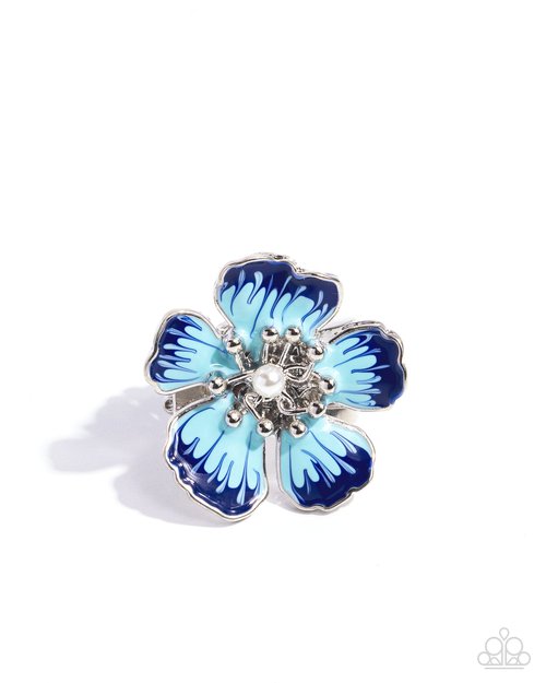 Floral Fit - Blue - Paparazzi Ring Image