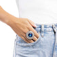 Bedazzled Babe - Blue - Paparazzi Ring Image