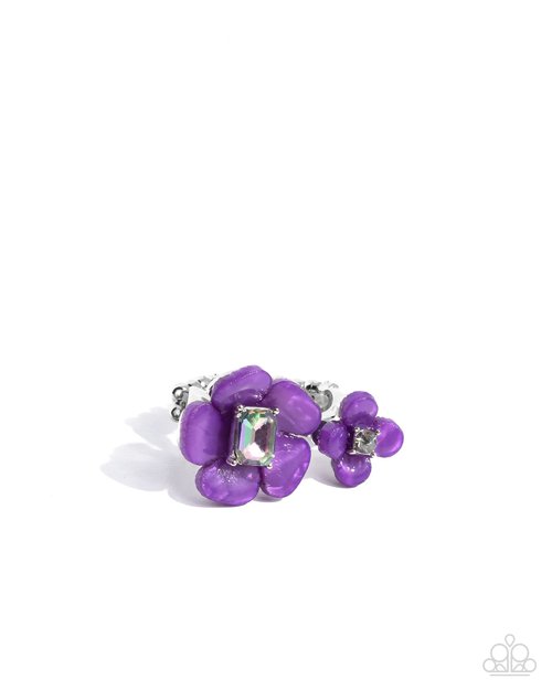 Delicate Duo - Purple - Paparazzi Ring Image