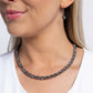 Paparazzi Necklace ~ Edgy Etching - Black
