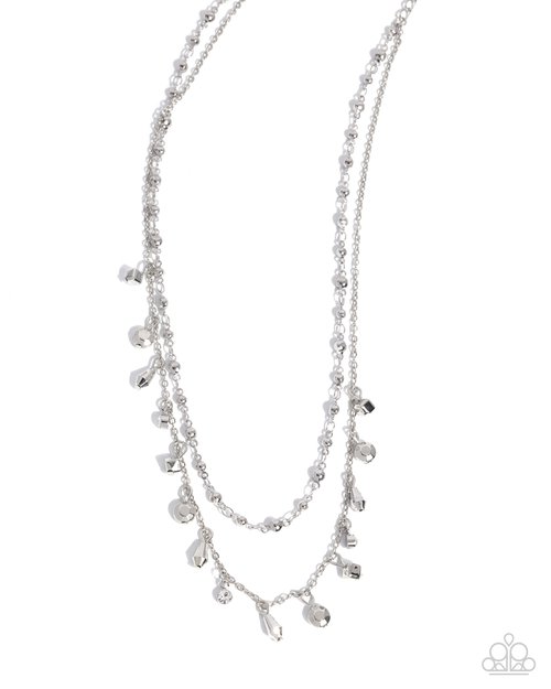 Layered Limit - White - Paparazzi Necklace Image