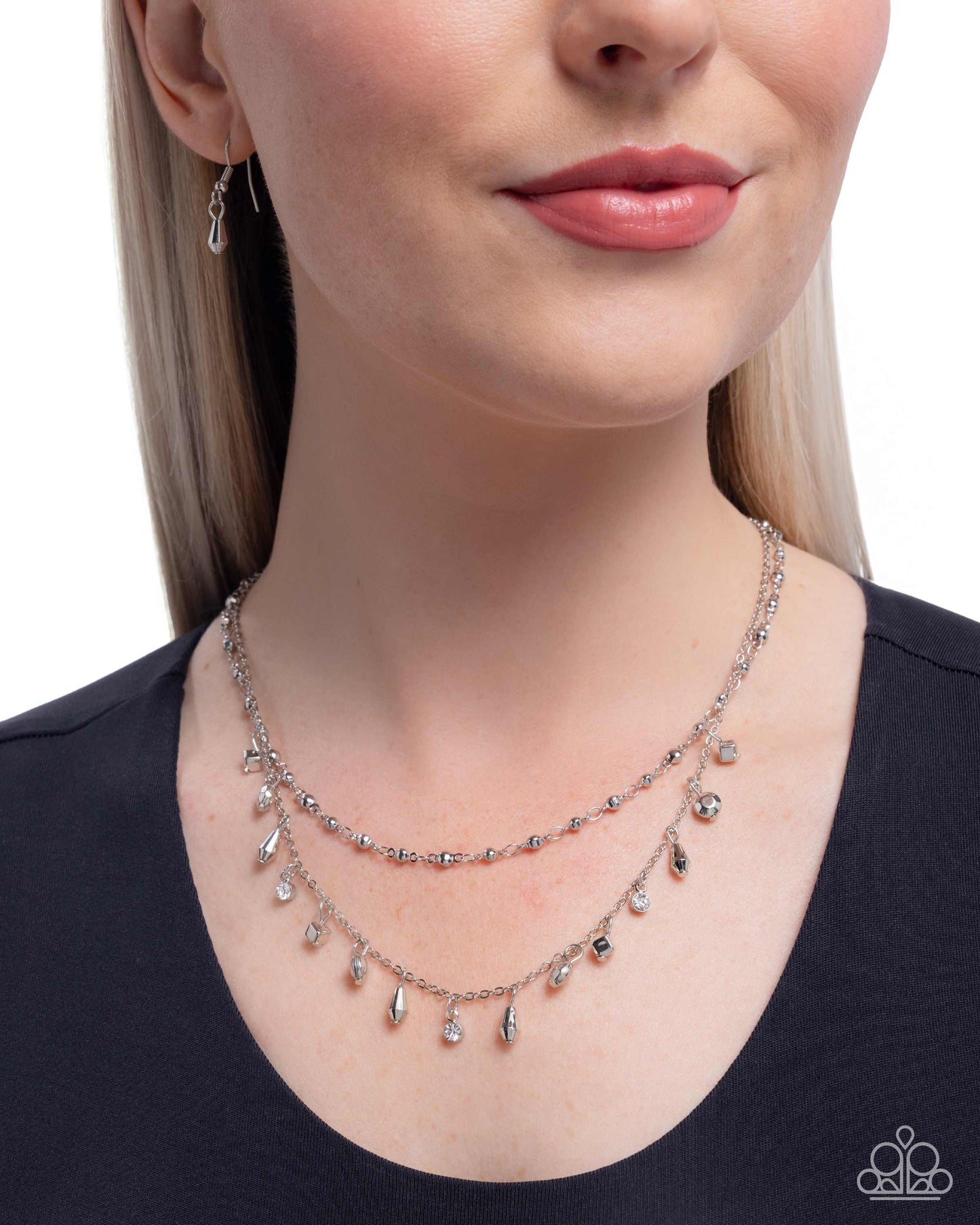 Layered Limit - White - Paparazzi Necklace Image