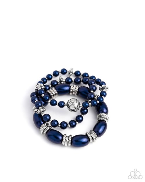 Smooth Stacks - Blue - Paparazzi Bracelet Image