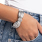 Blingy Breadth - White - Paparazzi Bracelet Image