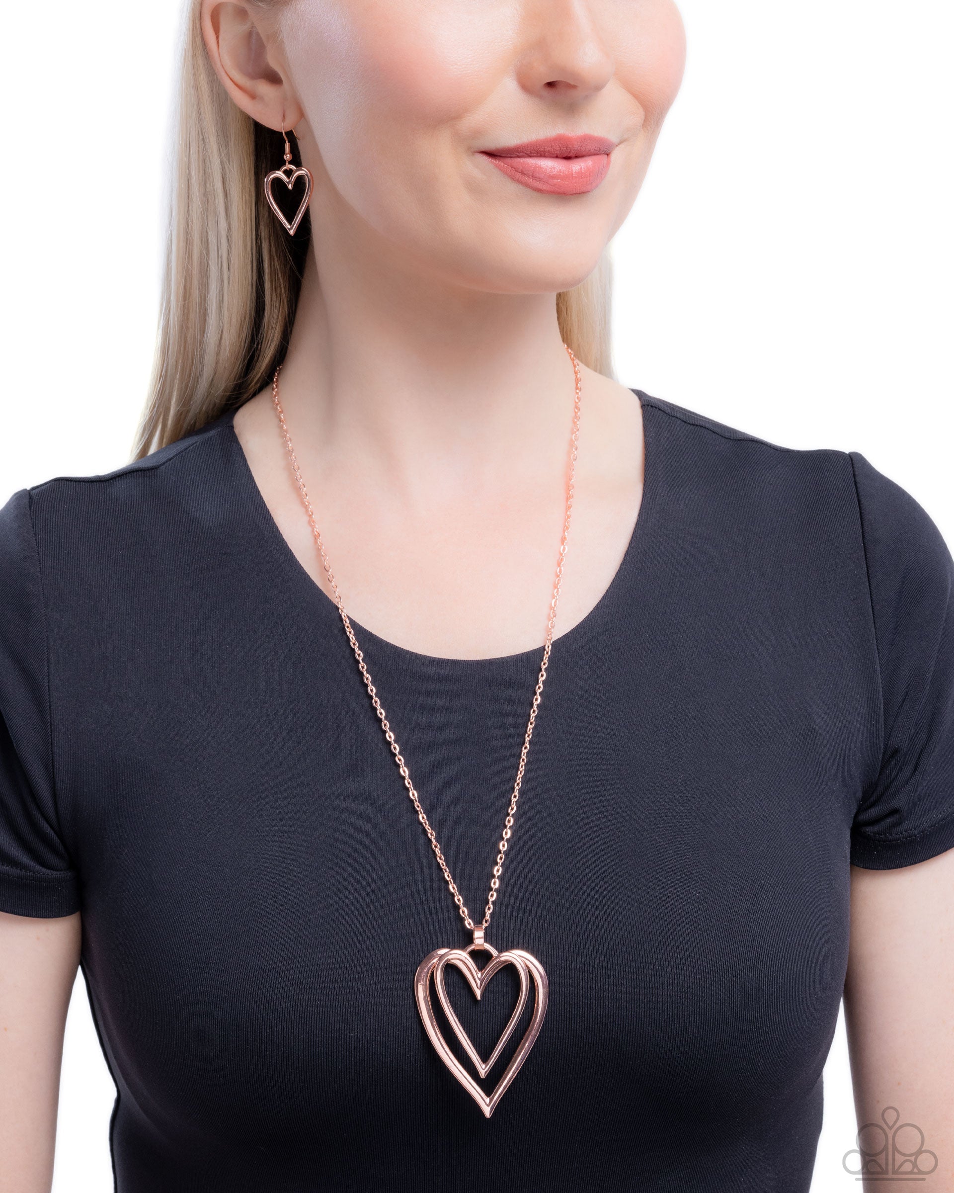Lets HEART At the Very Beginning - Gold - Paparazzi Necklace Image