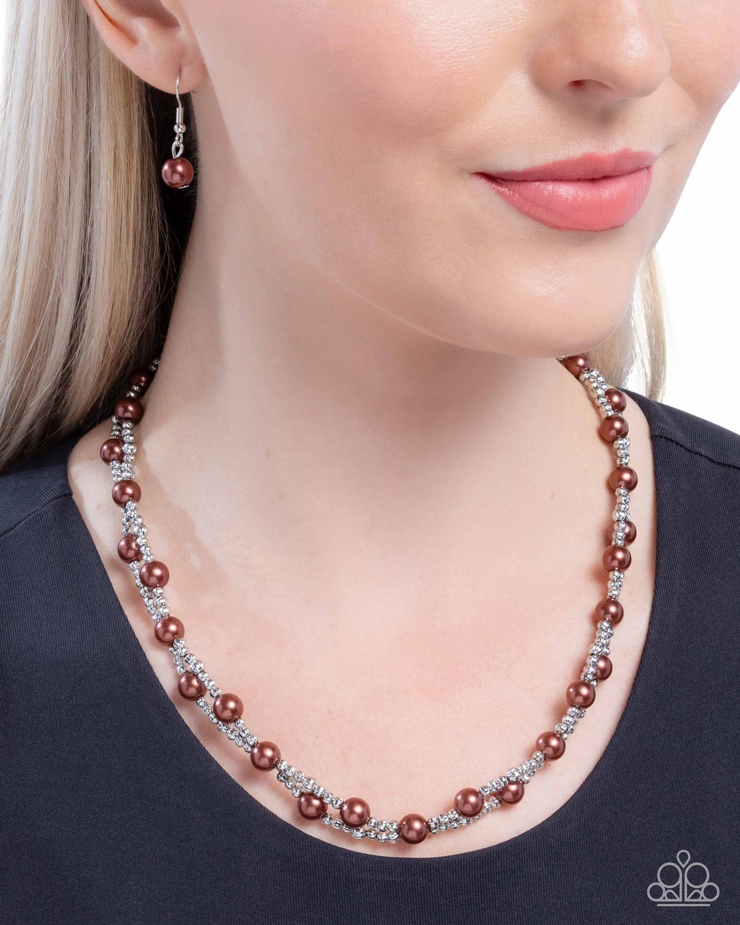 Pearl Pace - Brown - Paparazzi Necklace Image