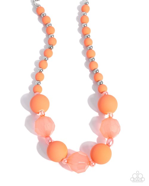 Suddenly Slanted - Orange - Paparazzi Necklace Image