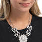 Sprouting Shimmer - White - Paparazzi Necklace Image