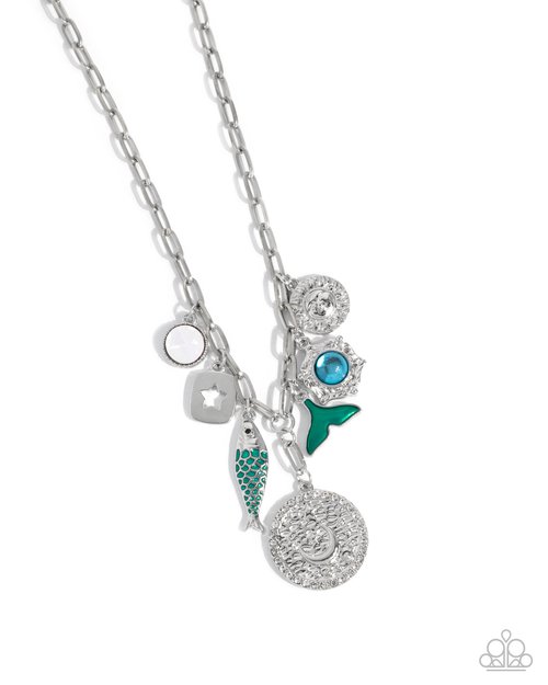 Mismatched Mystery - Green - Paparazzi Necklace Image