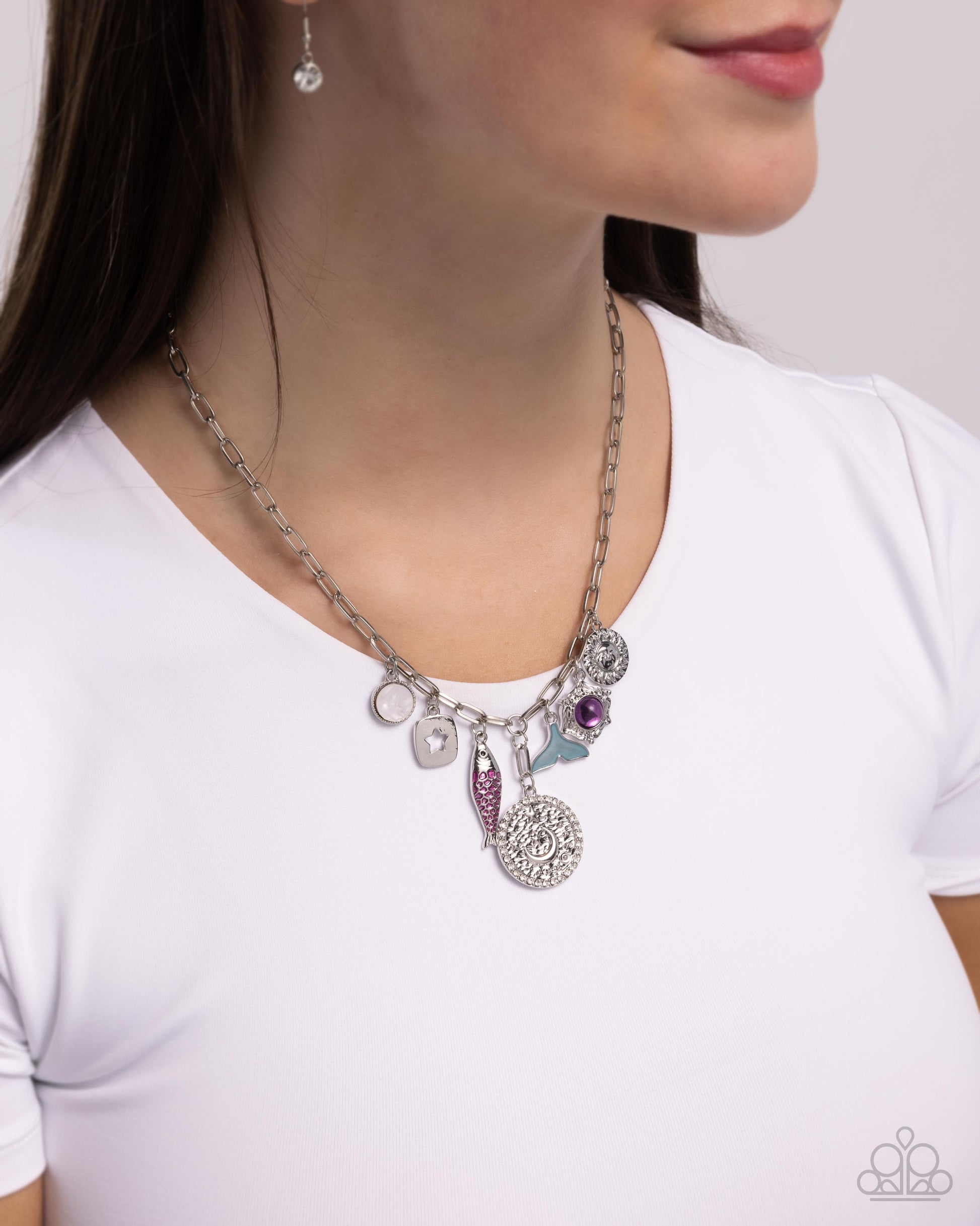 Mismatched Mystery - Purple - Paparazzi Necklace Image