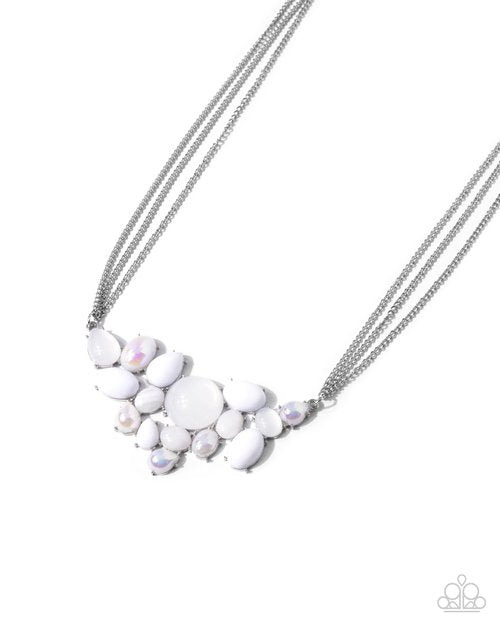 Shimmery Supply - White - Paparazzi Necklace Image