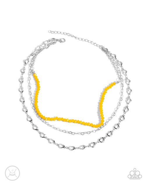 Sweetheart Sequel - Yellow - Paparazzi Necklace Image