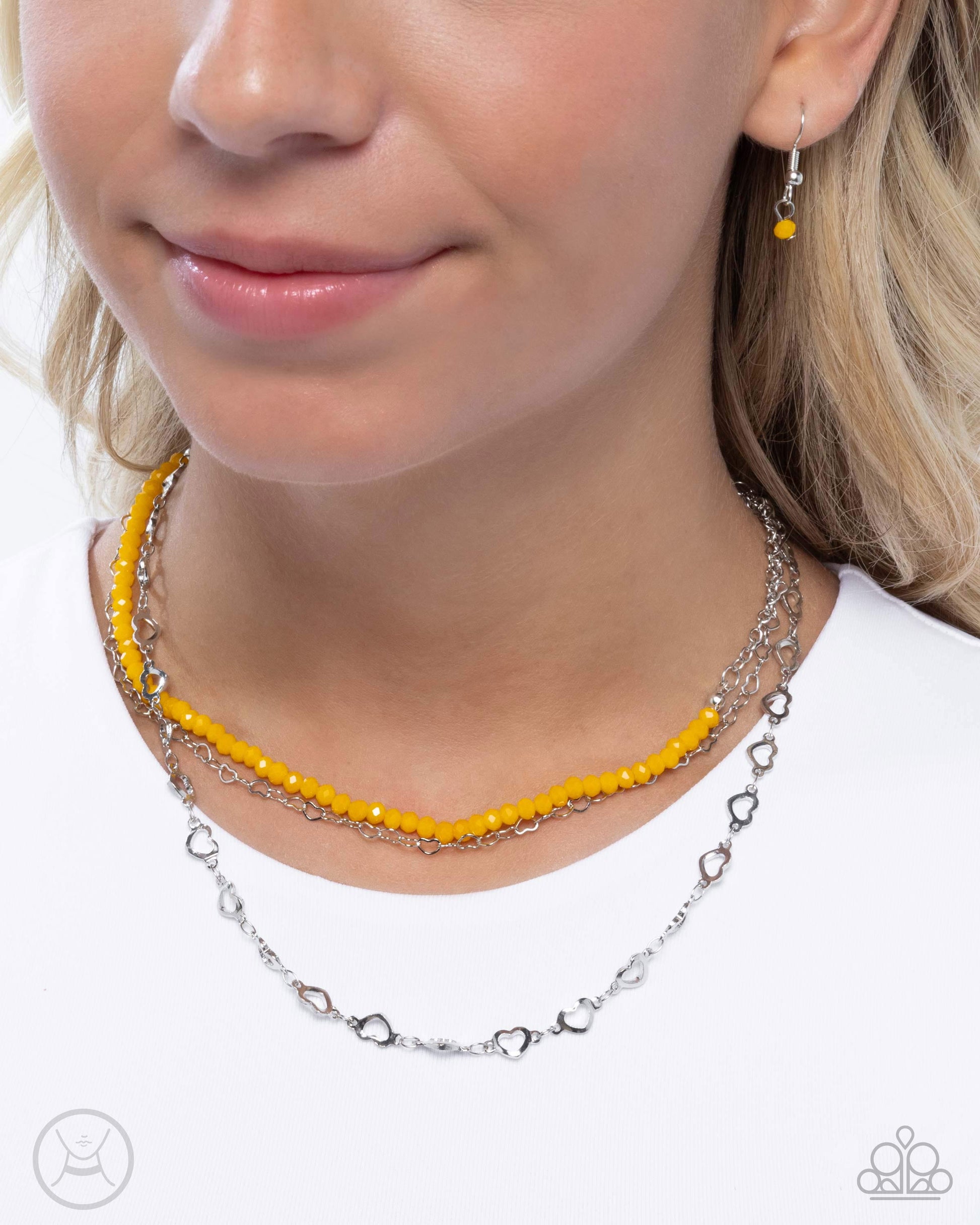 Sweetheart Sequel - Yellow - Paparazzi Necklace Image