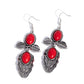 Blooming Bevy - Red - Paparazzi Earring Image