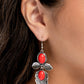 Blooming Bevy - Red - Paparazzi Earring Image