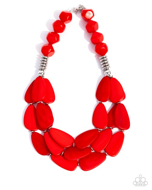 Smooth Spoken - Red - Paparazzi Necklace Image