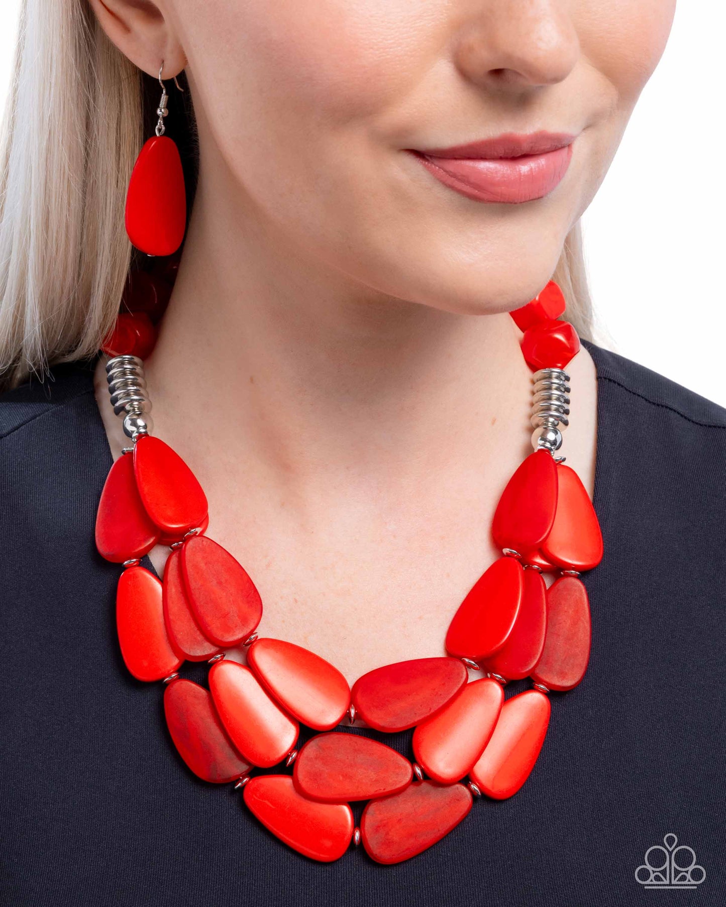Smooth Spoken - Red - Paparazzi Necklace Image