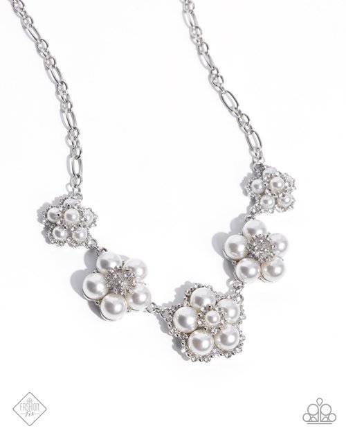 Cordially Chic - White - Paparazzi Necklace Image