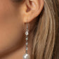 Genial Glam - White - Paparazzi Earring Image