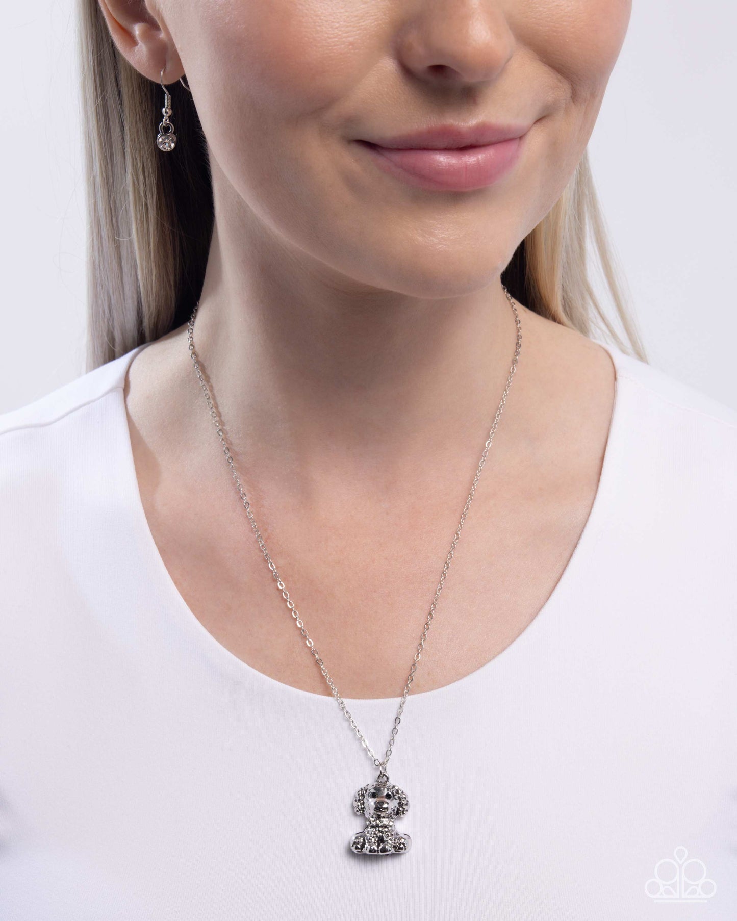 Poodle Pizzazz - White - Paparazzi Necklace Image