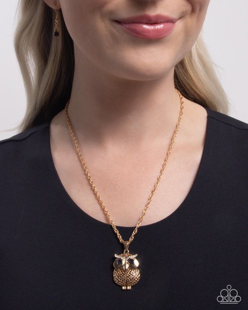 Opulent Owl - Paparazzi Necklace Image