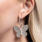 Butterfly Boundary - White - Paparazzi Earring Image