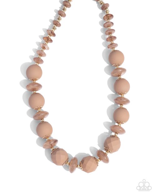 Cloudy with a Chance of CHARACTER - Brown - Paparazzi Necklace Image