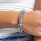 Faceted Facade - Silver - Paparazzi Bracelet Image