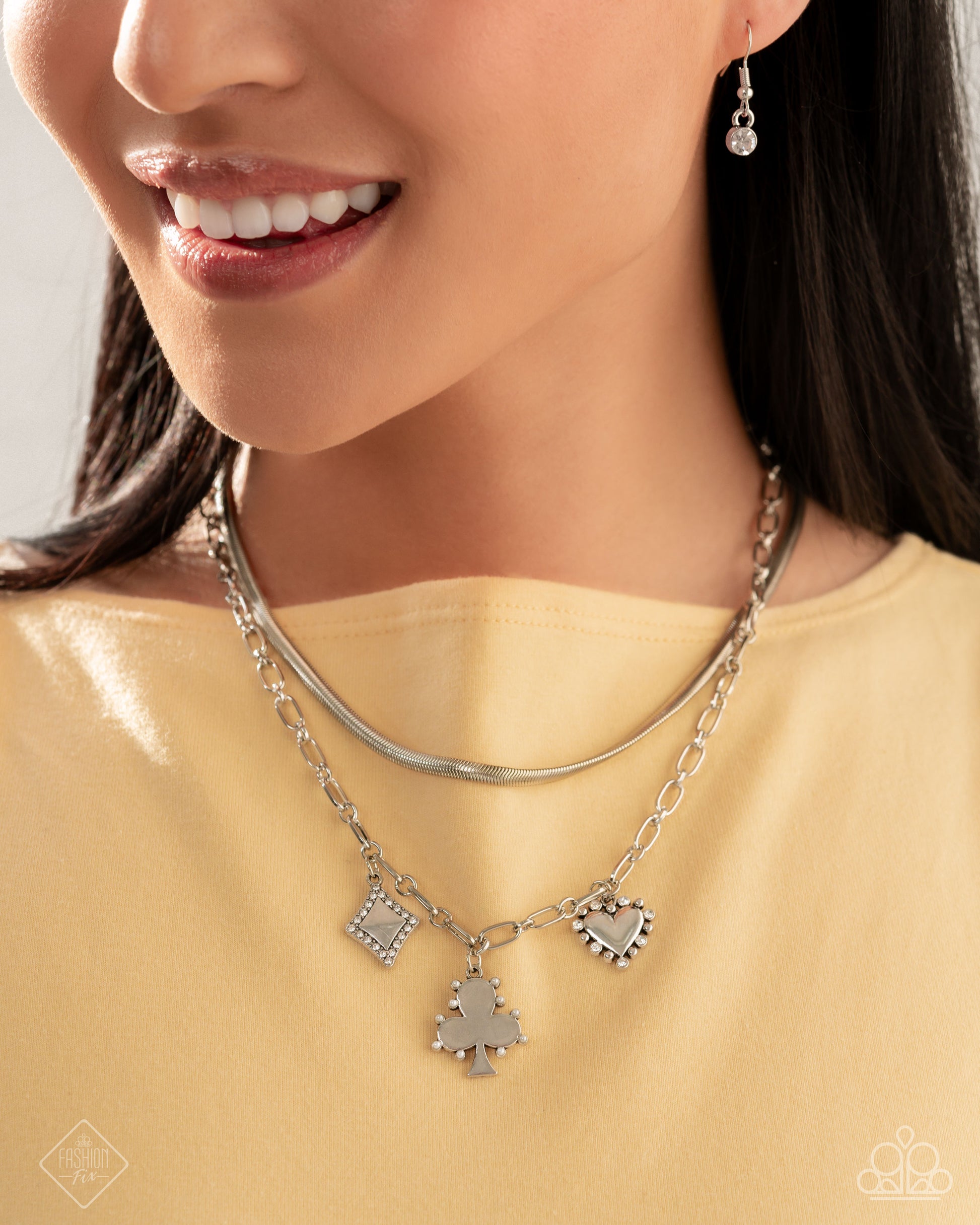 Sentimental Sunset - White - Paparazzi Necklace Image