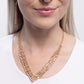 Pointed Pizzazz - Gold - Paparazzi Necklace Image