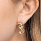 Sea Horse Statement - Gold - Paparazzi Earring Image