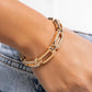 Symmetrical Sheen - Gold - Paparazzi Bracelet Image