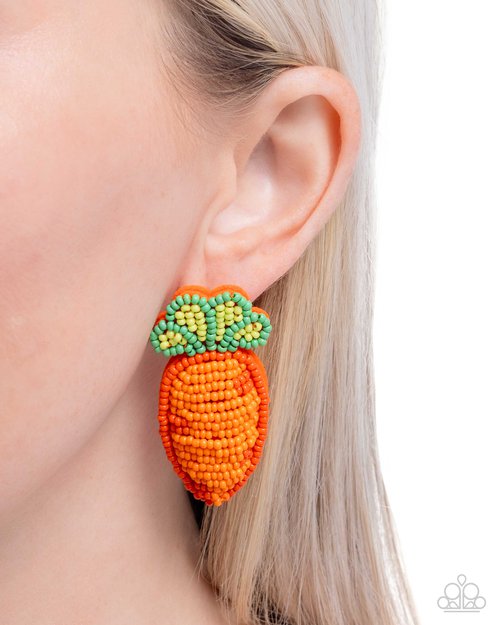 Carefree Carrot - Paparazzi Earring Image