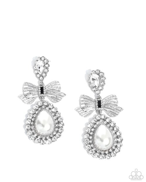 Alluring Aesthetic - White - Paparazzi Earring Image