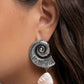 Conch Calypso - White - Paparazzi Earring Image