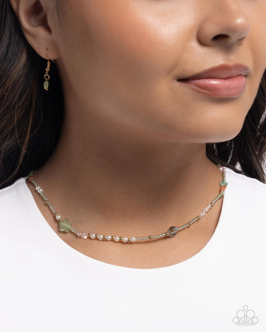 Sensational Sunset - Green - Paparazzi Necklace Image