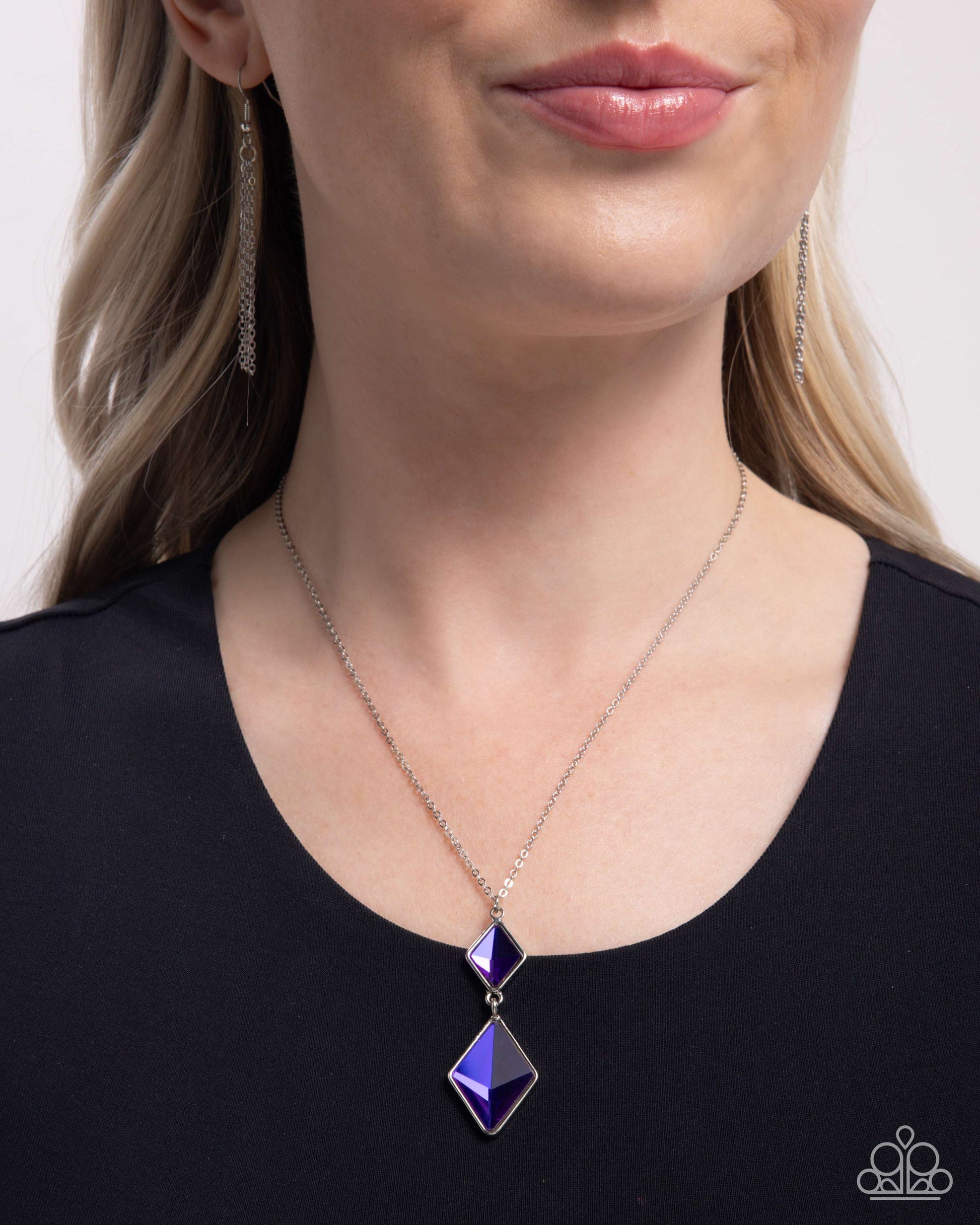 Daily Diamonds - Purple - Paparazzi Necklace Image