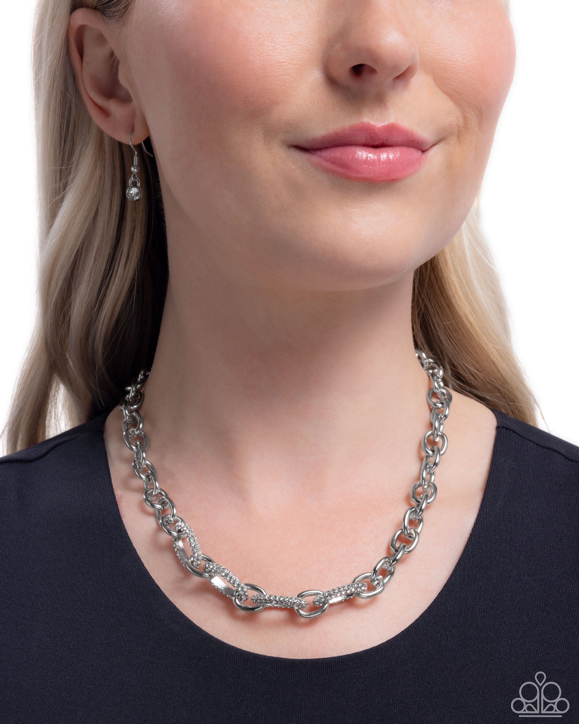 Boogie Bling - White - Paparazzi Necklace Image