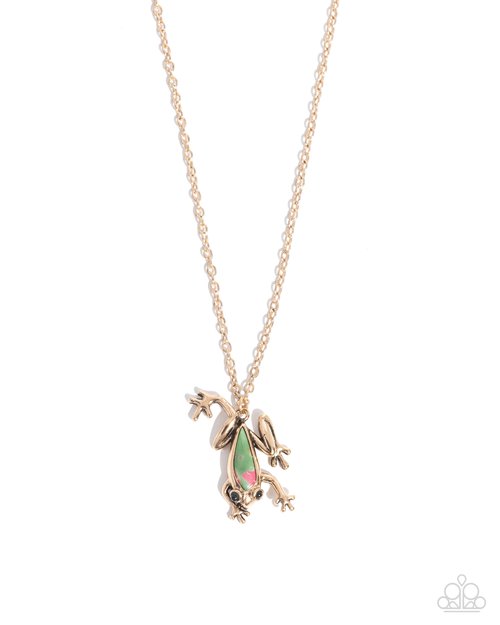 Flashy Tree Frog - Paparazzi Necklace Image