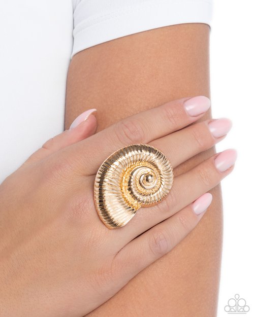Shipwrecked Shell - Paparazzi Ring Image