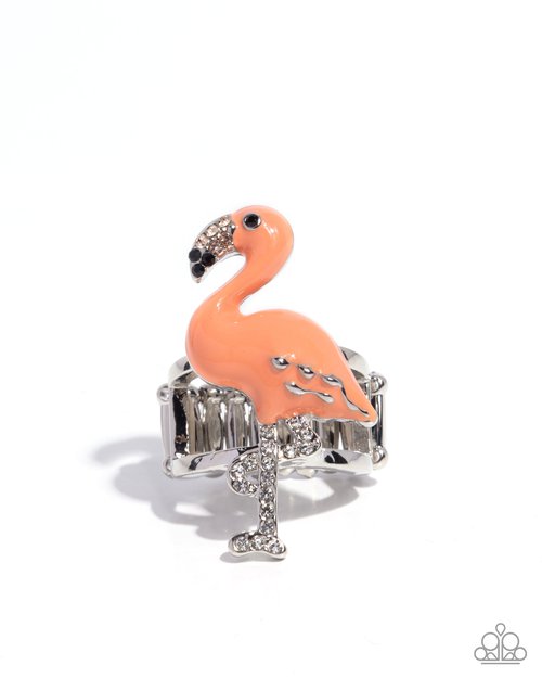 Flamingo Flair - Orange - Paparazzi Ring Image