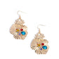 Capricious Crab - Gold - Paparazzi Earring Image