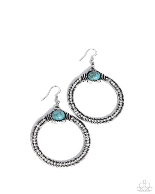Radical Rusticity - Blue - Paparazzi Earring Image