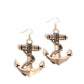 Adorable Anchor - Gold - Paparazzi Earring Image