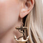 Adorable Anchor - Gold - Paparazzi Earring Image