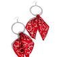 Bandana Belleza - Red - Paparazzi Earring Image