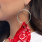 Bandana Belleza - Red - Paparazzi Earring Image